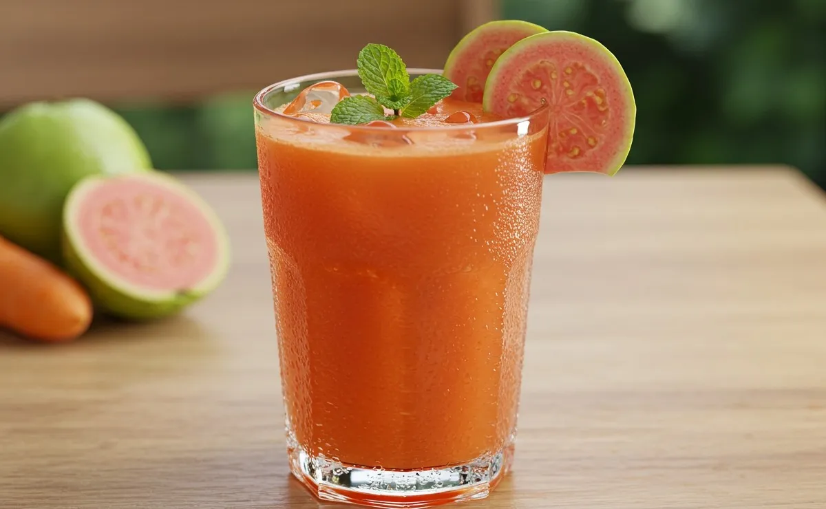 Carrot and guava juice