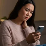 “Tech Neck,” The Condition Caused By Bending Your Head Over Your Cell Phone For Hours.