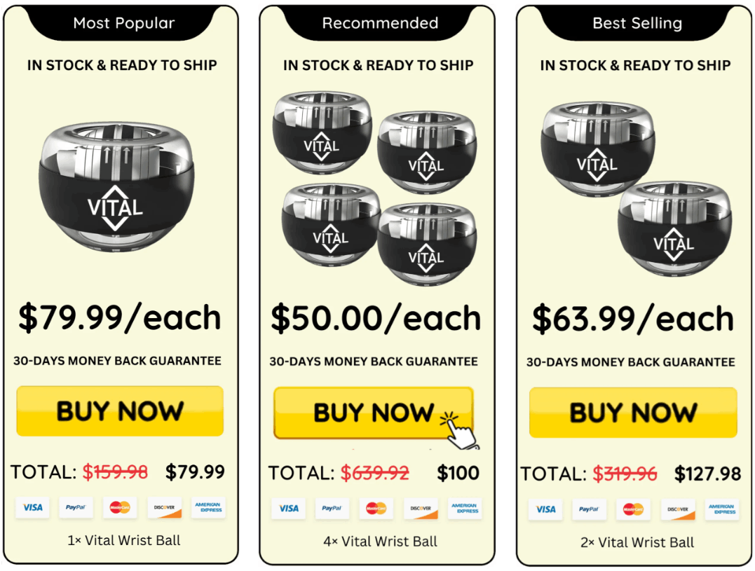 Vital Wrist Ball Price